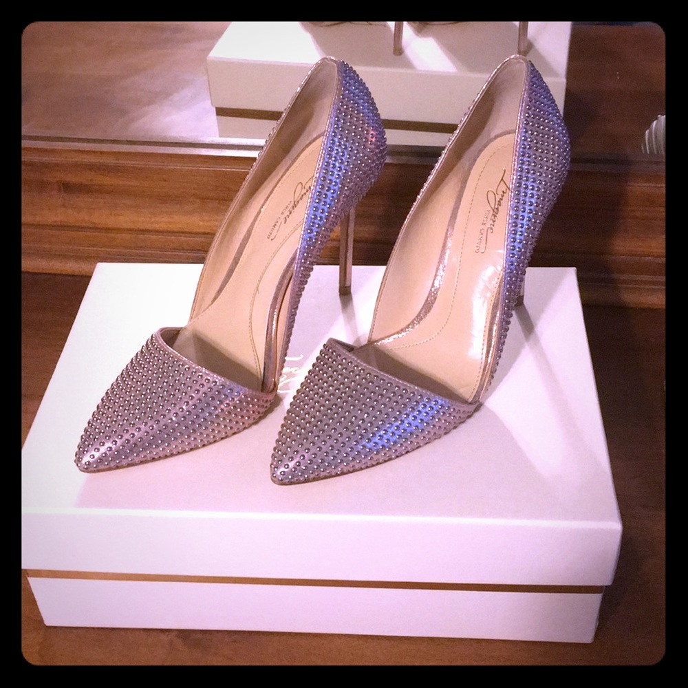 Vince Camuto rose gold mini stud heels. Worn once!